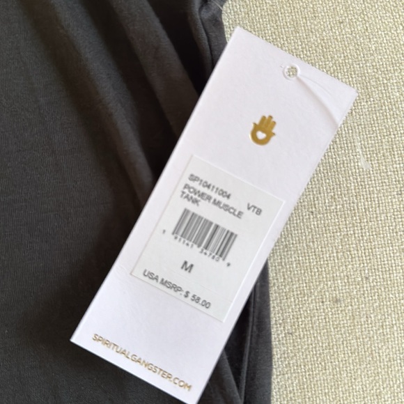 Spiritual Gangster, Love is my Superpower, 🌈 Rainbow Collar Tank, Sz M NWT - Picture 2 of 5